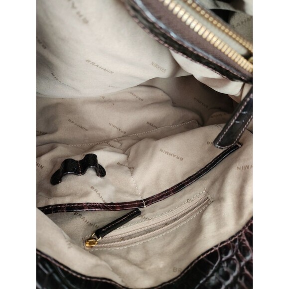 BRAHMIN Elisa Satchel  EUC - Anthracite - Beautiful Color! Scuffs SEE - Picture 11 of 16